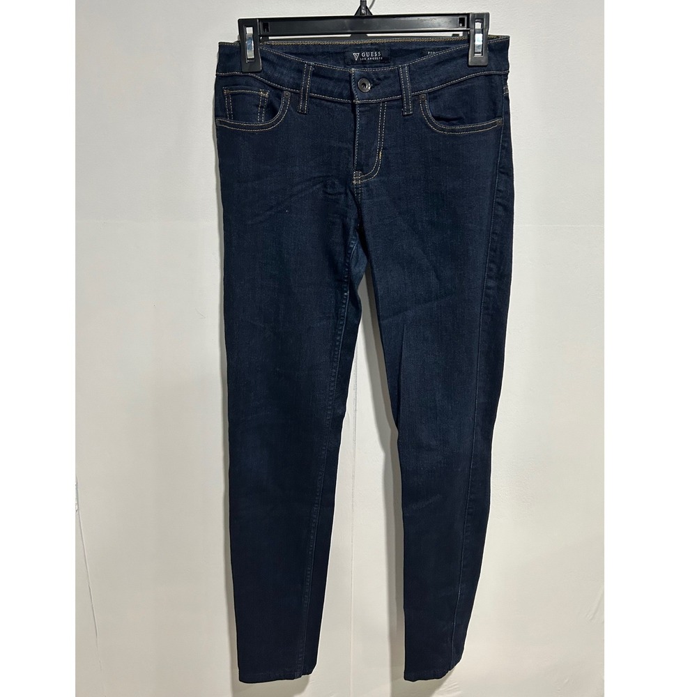 Guess Jeans Women 27 Dark Wash Power Skinny Low Rise Denim